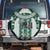 Bula Fiji Vintage Spare Tire Cover Phthalo Green Masi Motifs