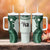 Bula Fiji Vintage Tumbler With Handle Phthalo Green Masi Motifs