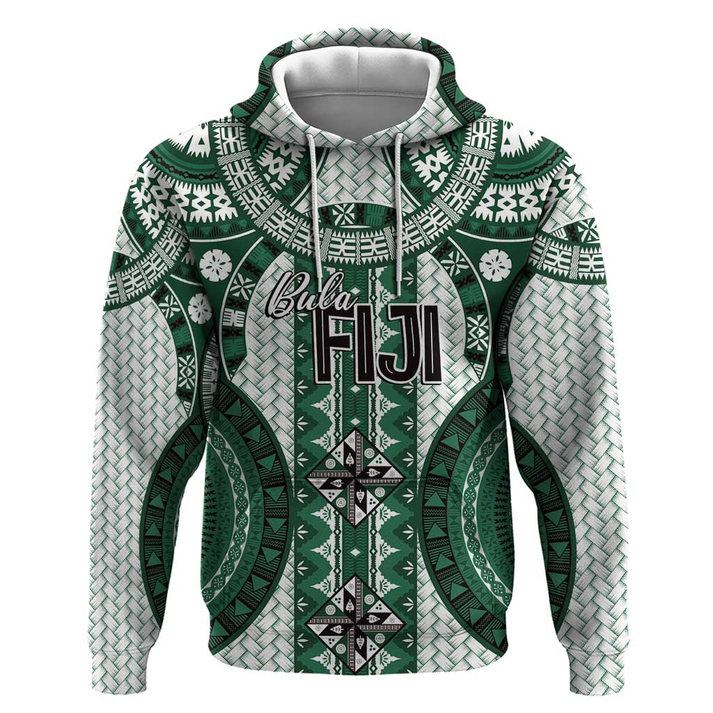 Bula Fiji Vintage Zip Hoodie Phthalo Green Masi Motifs