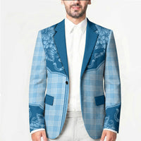 Hawai'i Paniolo Motif Deep Blue Blazer Floral Palaka Print LT7 - Polynesian Pride