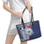 Samoa Rugby Personalized Leather Tote Bag Toa Samoa Myriad Siapo