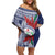 Samoa Rugby Personalized Off Shoulder Short Dress Toa Samoa Myriad Siapo