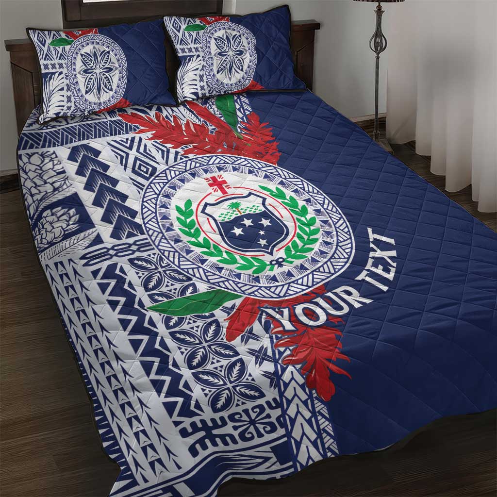 Samoa Rugby Personalized Quilt Bed Set Toa Samoa Myriad Siapo