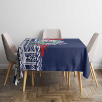 Samoa Rugby Personalized Tablecloth Toa Samoa Myriad Siapo