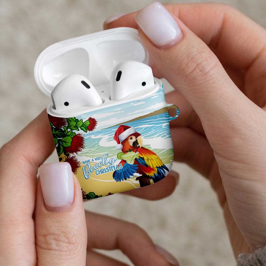 Have A Very Beach Christmas AirPods Case Parrot By Lehua Flower - Polynesian Pride