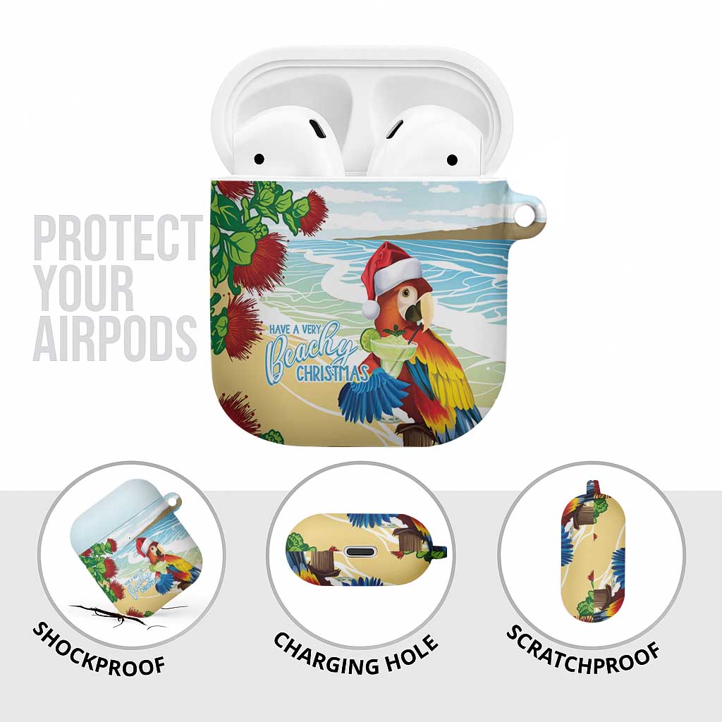 Have A Very Beach Christmas AirPods Case Parrot By Lehua Flower - Polynesian Pride
