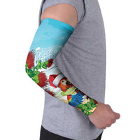 Have A Very Beach Christmas Arm Sleeves Parrot By Lehua Flower - Polynesian Pride