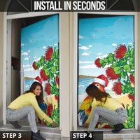 Have A Very Beach Christmas Door Cover Parrot By Lehua Flower - Polynesian Pride