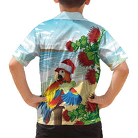 Have A Very Beach Christmas Family Matching Puletasi and Hawaiian Shirt Parrot By Lehua Flower LT7 - Polynesian Pride