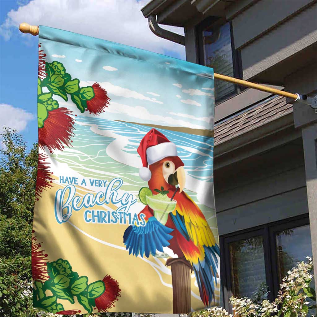 Have A Very Beach Christmas Garden Flag Parrot By Lehua Flower - Polynesian Pride