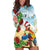 Have A Very Beach Christmas Hoodie Dress Parrot By Lehua Flower - Polynesian Pride