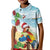 Have A Very Beach Christmas Kid Polo Shirt Parrot By Lehua Flower - Polynesian Pride