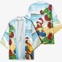 Have A Very Beach Christmas Kimono Parrot By Lehua Flower - Polynesian Pride