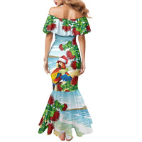 Have A Very Beach Christmas Mermaid Dress Parrot By Lehua Flower LT7 - Polynesian Pride