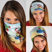 Have A Very Beach Christmas Neck Gaiter Parrot By Lehua Flower - Polynesian Pride