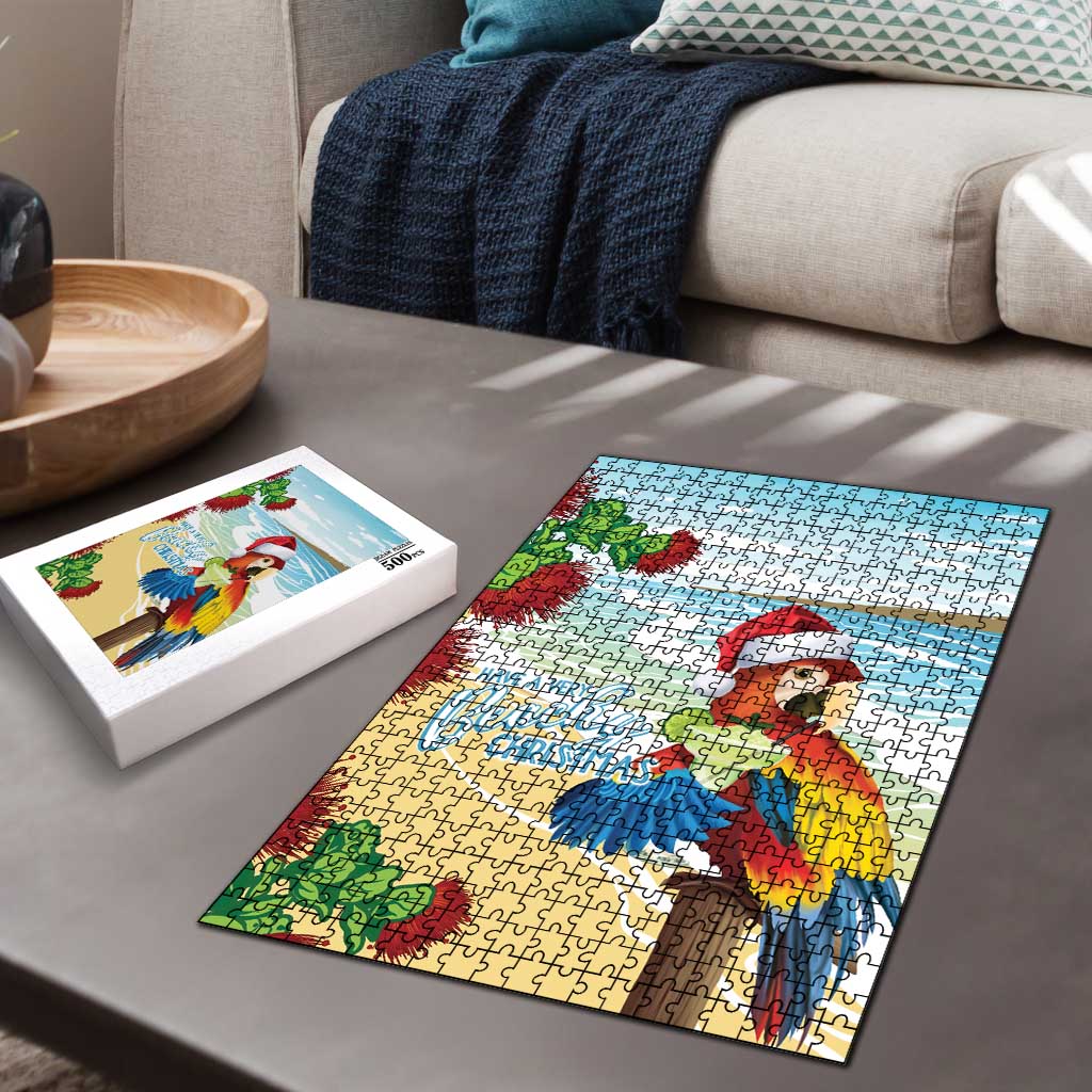 Have A Very Beach Christmas Puzzle Parrot By Lehua Flower - Polynesian Pride