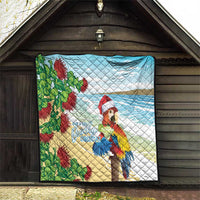 Have A Very Beach Christmas Quilt Parrot By Lehua Flower - Polynesian Pride