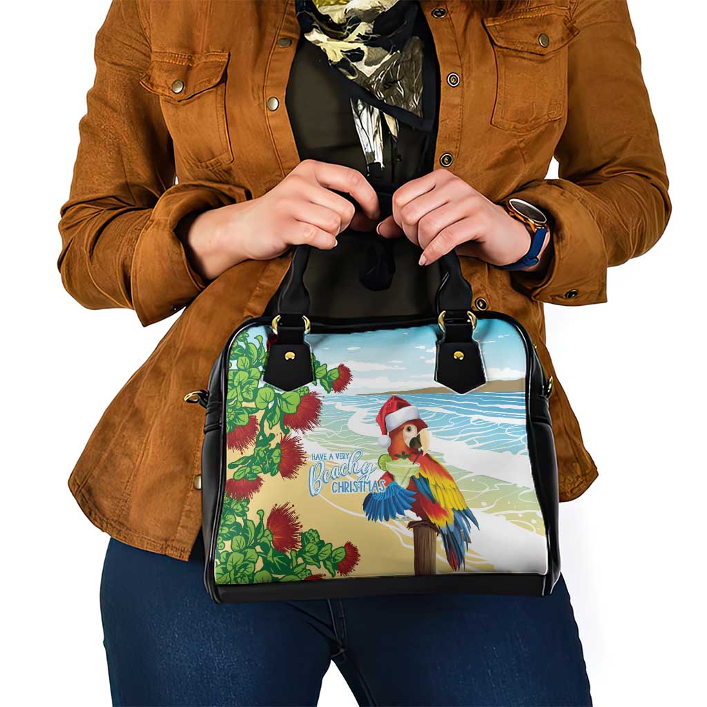 Have A Very Beach Christmas Shoulder Handbag Parrot By Lehua Flower - Polynesian Pride