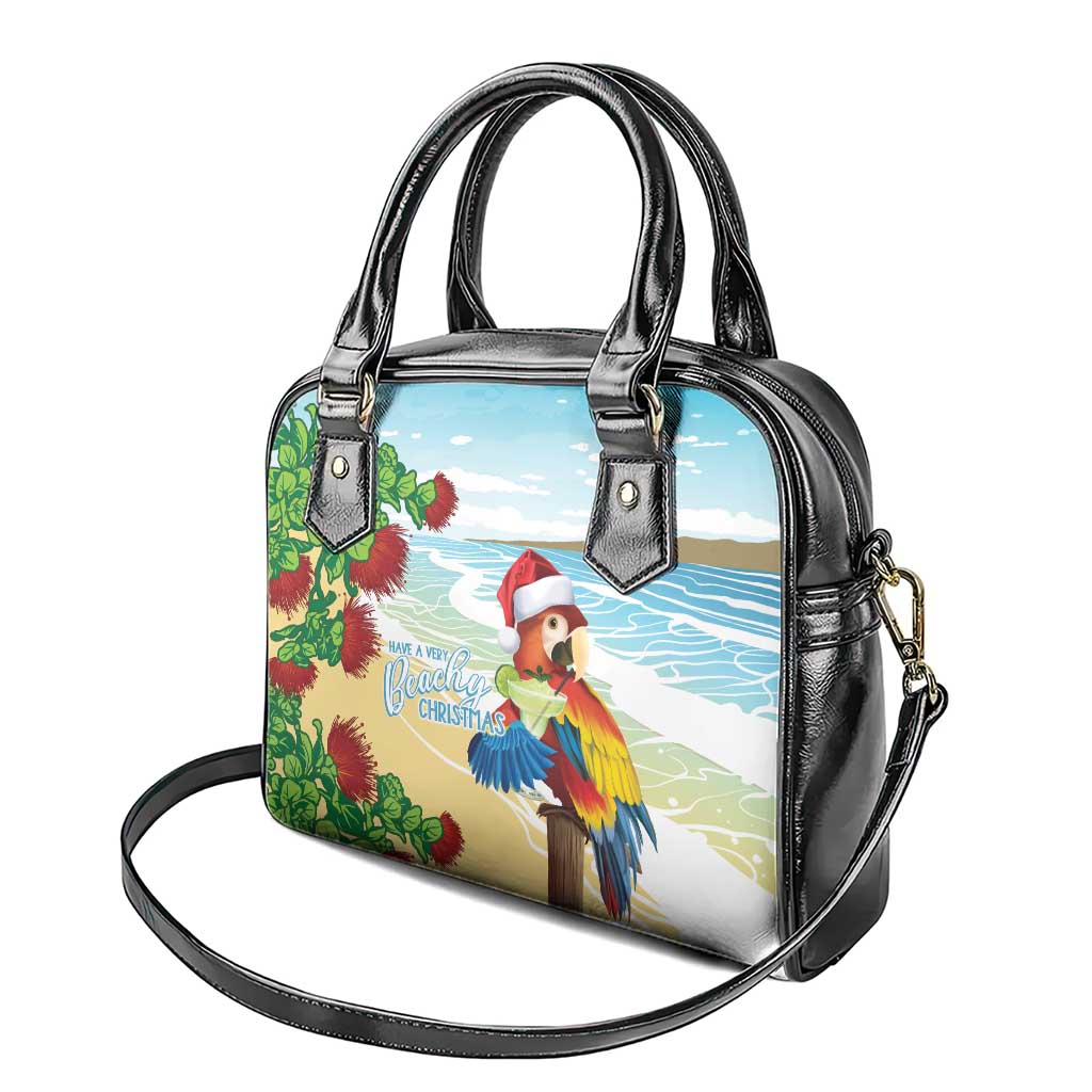Have A Very Beach Christmas Shoulder Handbag Parrot By Lehua Flower - Polynesian Pride