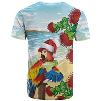 Have A Very Beach Christmas T Shirt Parrot By Lehua Flower - Polynesian Pride