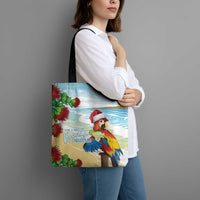 Have A Very Beach Christmas Tote Bag Parrot By Lehua Flower - Polynesian Pride