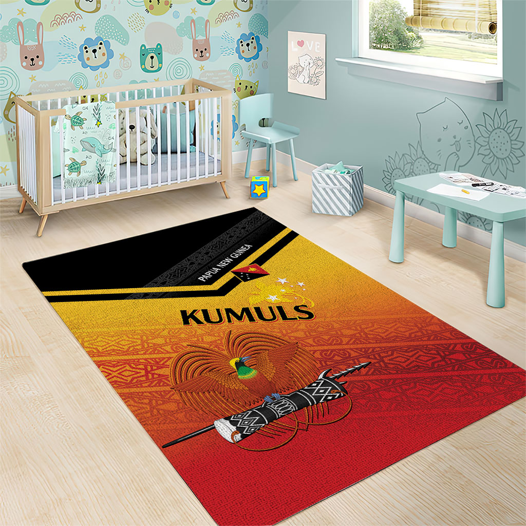 Papua New Guinea Rugby The Kumuls Area Rug Motuan Inspired Pattern LT7 - Polynesian Pride