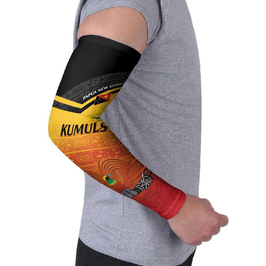 Papua New Guinea Custom Rugby The Kumuls Arm Sleeves Motuan Inspired Pattern LT7 - Polynesian Pride