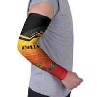 Papua New Guinea Custom Rugby The Kumuls Arm Sleeves Motuan Inspired Pattern LT7 - Polynesian Pride