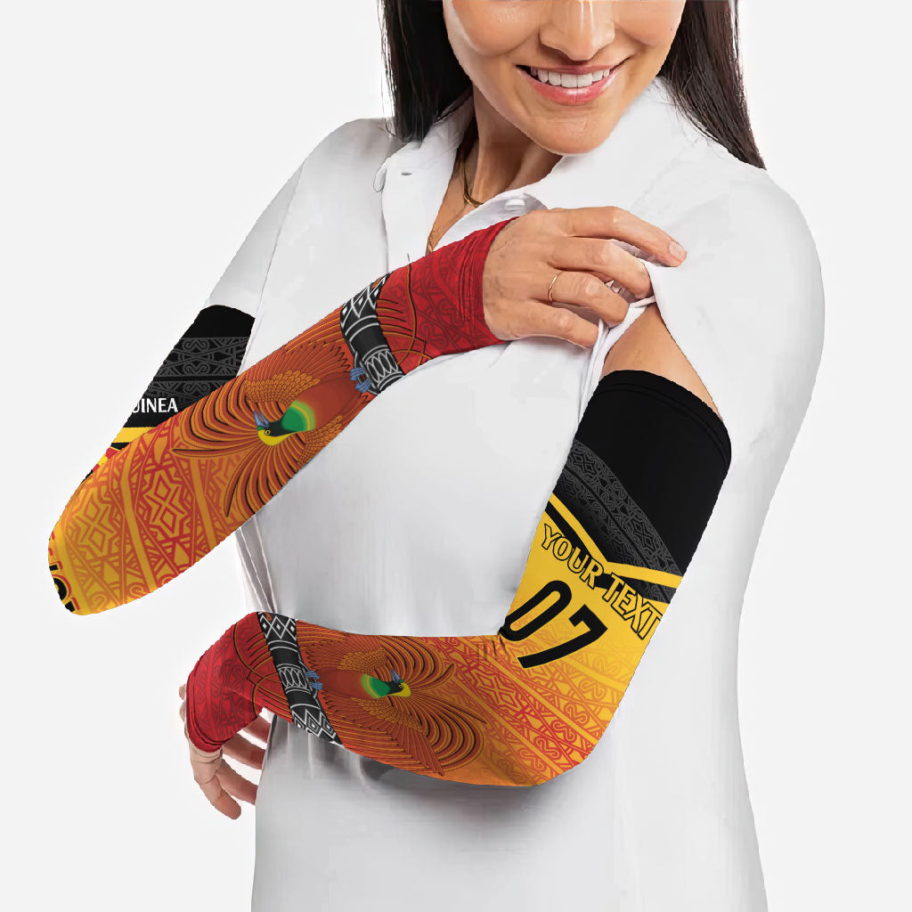 Papua New Guinea Custom Rugby The Kumuls Arm Sleeves Motuan Inspired Pattern LT7 - Polynesian Pride
