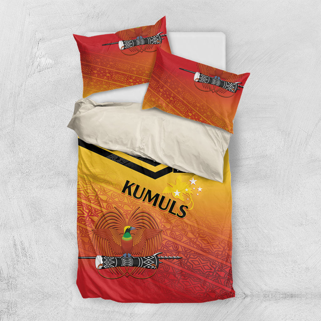 Papua New Guinea Rugby The Kumuls Bedding Set Motuan Inspired Pattern LT7 US Twin 172cm x 218cm Multicolor - Polynesian Pride