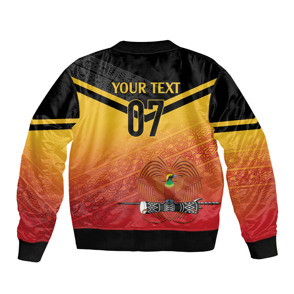 Papua New Guinea Custom Rugby The Kumuls Bomber Jacket Motuan Inspired Pattern LT7 - Polynesian Pride