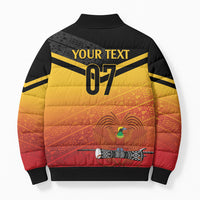 Papua New Guinea Custom Rugby The Kumuls Bomber Puffer Jacket Motuan Inspired Pattern LT7 - Polynesian Pride