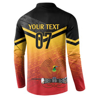Papua New Guinea Custom Rugby The Kumuls Button Sweatshirt Motuan Inspired Pattern LT7 - Polynesian Pride