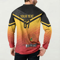 Papua New Guinea Custom Rugby The Kumuls Button Sweatshirt Motuan Inspired Pattern LT7 - Polynesian Pride