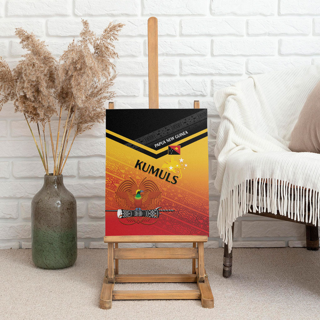Papua New Guinea Rugby The Kumuls Canvas Wall Art Motuan Inspired Pattern LT7 - Polynesian Pride