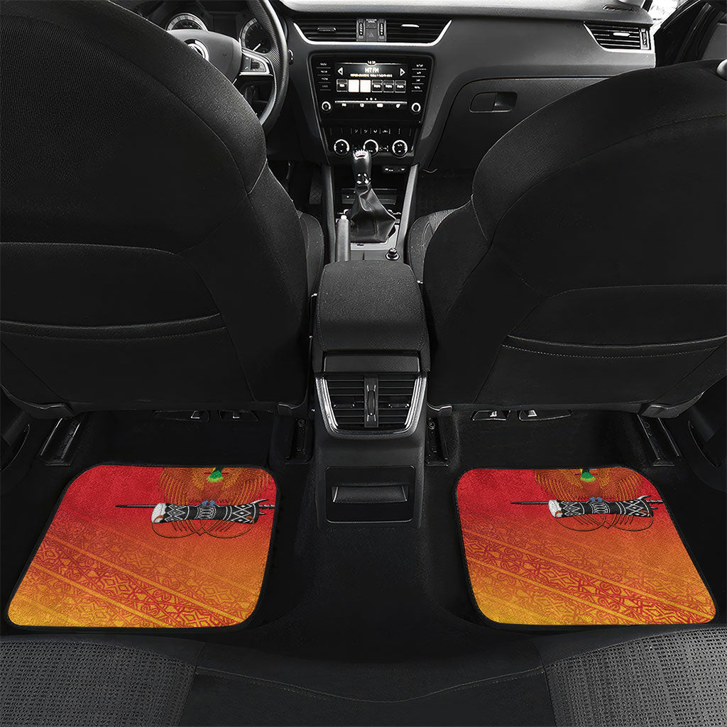 Papua New Guinea Custom Rugby The Kumuls Car Mats Motuan Inspired Pattern LT7 Set 2pcs - Back Multicolor - Polynesian Pride