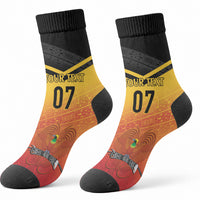 Papua New Guinea Custom Rugby The Kumuls Crew Socks Motuan Inspired Pattern LT7 - Polynesian Pride