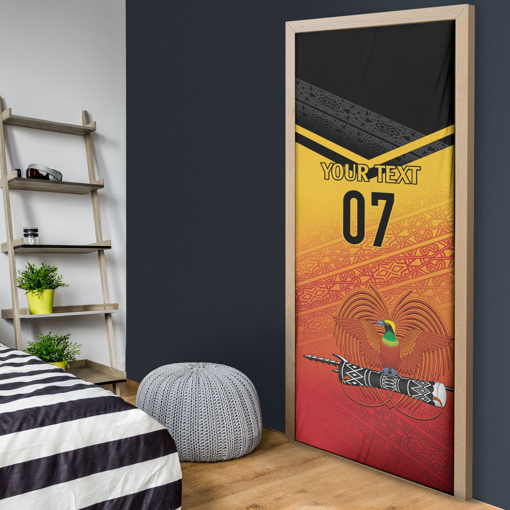 Papua New Guinea Custom Rugby The Kumuls Door Cover Motuan Inspired Pattern LT7 - Polynesian Pride