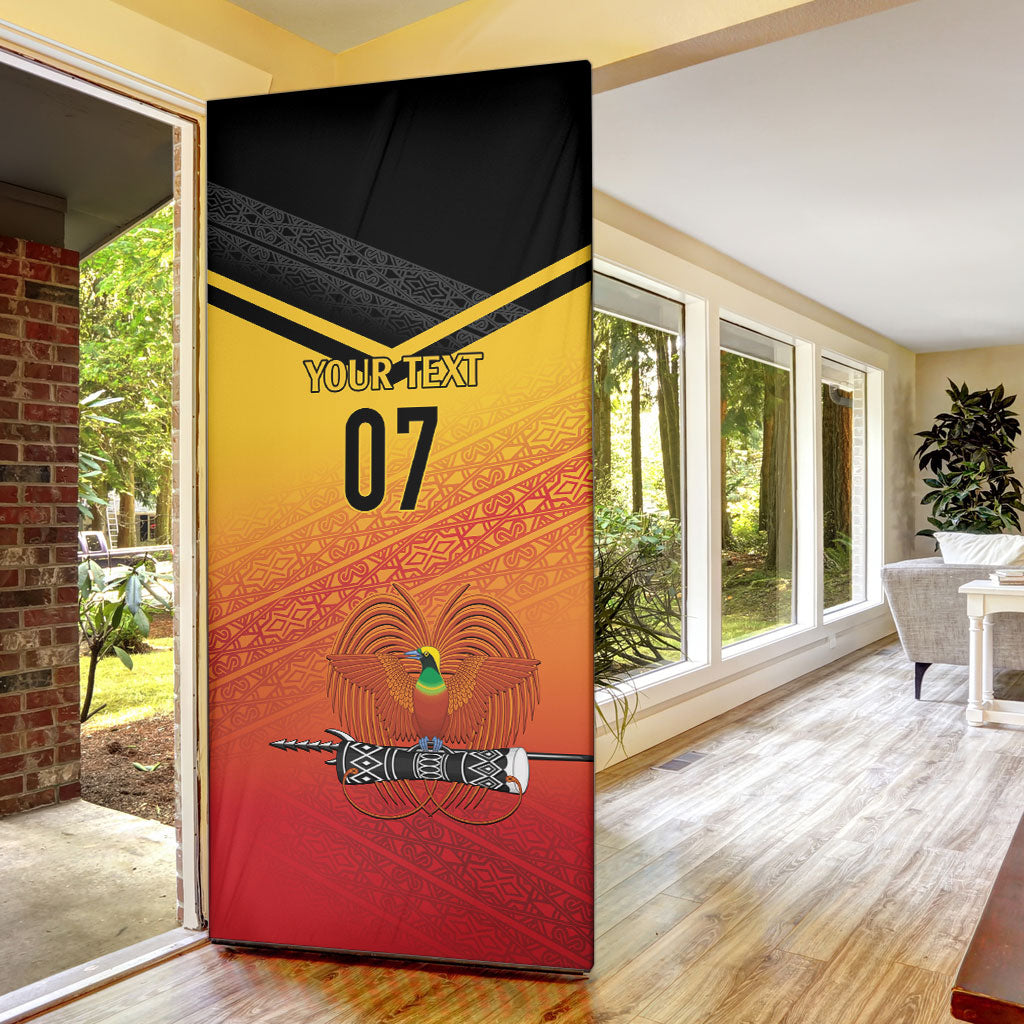 Papua New Guinea Custom Rugby The Kumuls Door Cover Motuan Inspired Pattern LT7 - Polynesian Pride