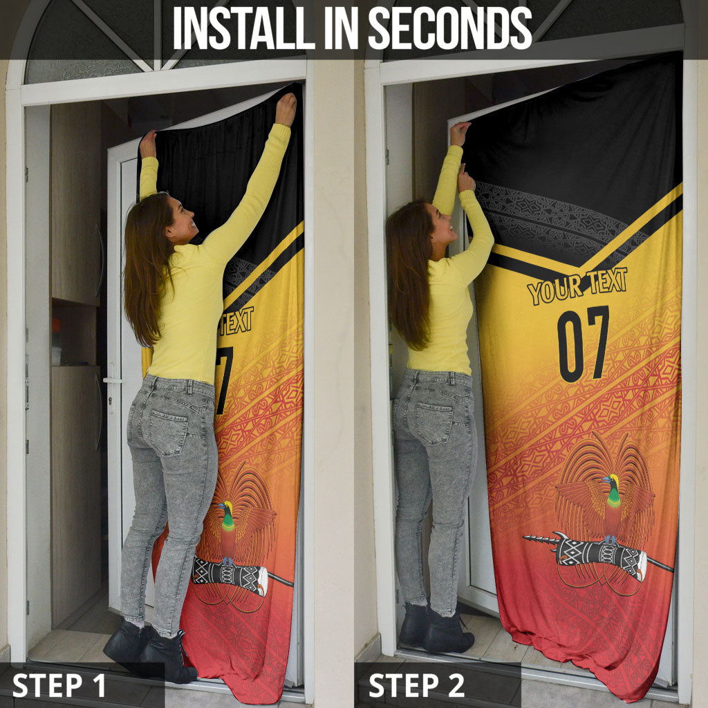 Papua New Guinea Custom Rugby The Kumuls Door Cover Motuan Inspired Pattern LT7 - Polynesian Pride