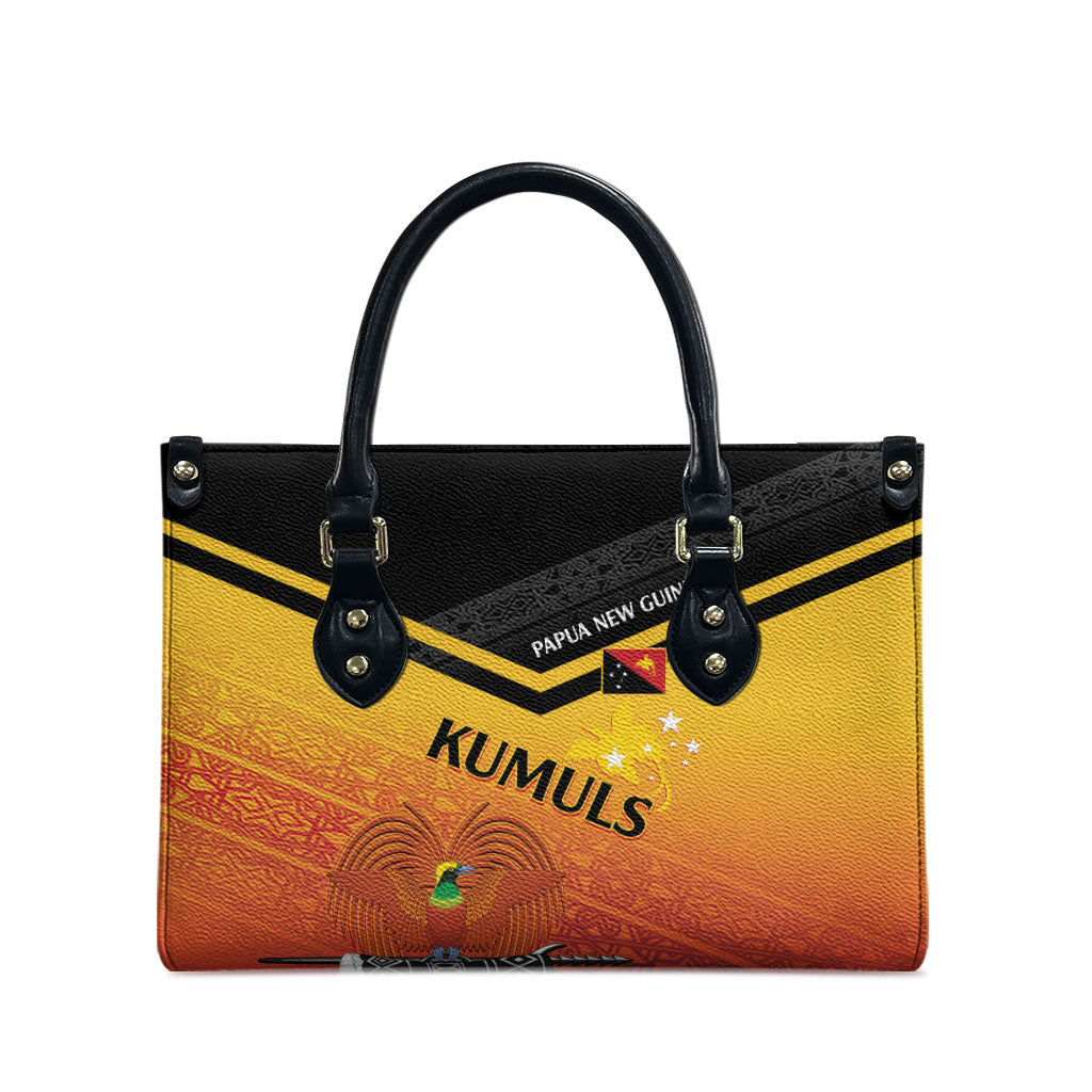 Papua New Guinea Rugby The Kumuls Leather Bag Motuan Inspired Pattern LT7 - Polynesian Pride