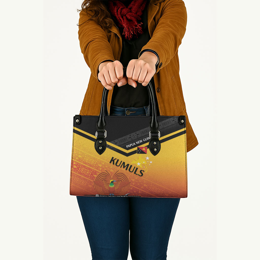 Papua New Guinea Rugby The Kumuls Leather Bag Motuan Inspired Pattern LT7 - Polynesian Pride