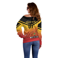 Papua New Guinea Custom Rugby The Kumuls Off Shoulder Sweater Motuan Inspired Pattern LT7 - Polynesian Pride