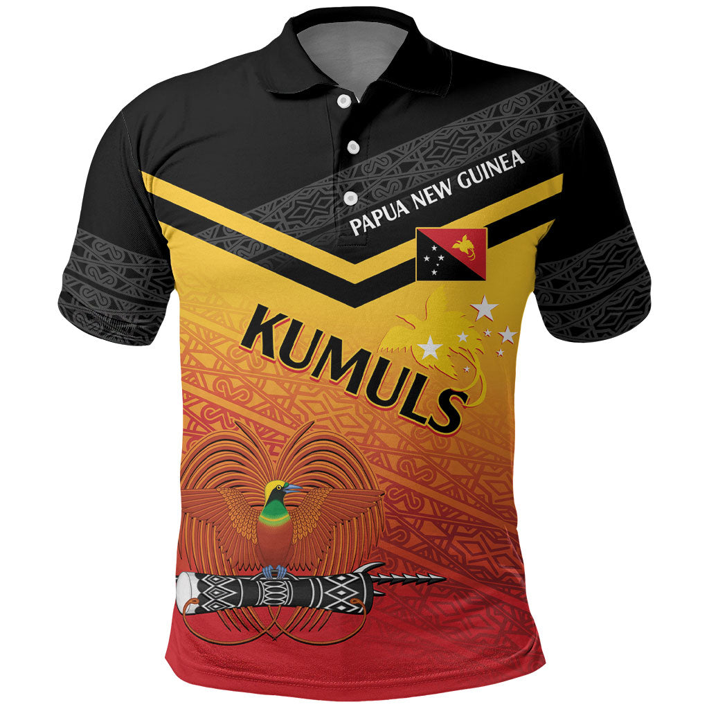 Papua New Guinea Custom Rugby The Kumuls Polo Shirt Motuan Inspired Pattern LT7 Multicolor - Polynesian Pride