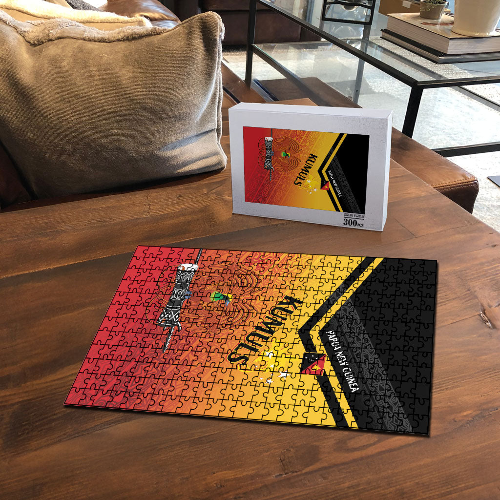 Papua New Guinea Rugby The Kumuls Puzzle Motuan Inspired Pattern LT7 - Polynesian Pride