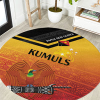 Papua New Guinea Rugby The Kumuls Round Carpet Motuan Inspired Pattern LT7 Multicolor - Polynesian Pride