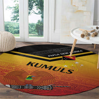 Papua New Guinea Rugby The Kumuls Round Carpet Motuan Inspired Pattern LT7 - Polynesian Pride