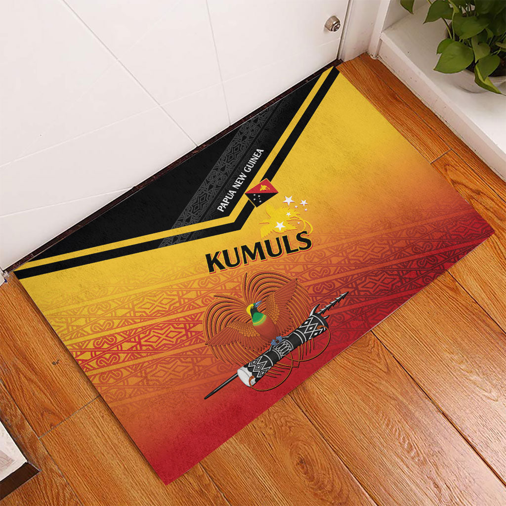 Papua New Guinea Rugby The Kumuls Rubber Doormat Motuan Inspired Pattern LT7 - Polynesian Pride