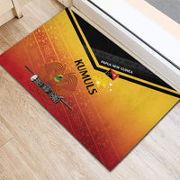 Papua New Guinea Rugby The Kumuls Rubber Doormat Motuan Inspired Pattern LT7 - Polynesian Pride