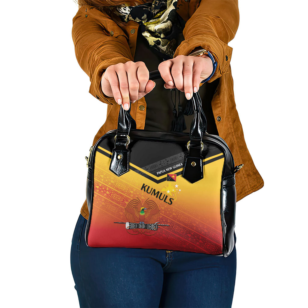 Papua New Guinea Rugby The Kumuls Shoulder Handbag Motuan Inspired Pattern LT7 One Size Multicolor - Polynesian Pride
